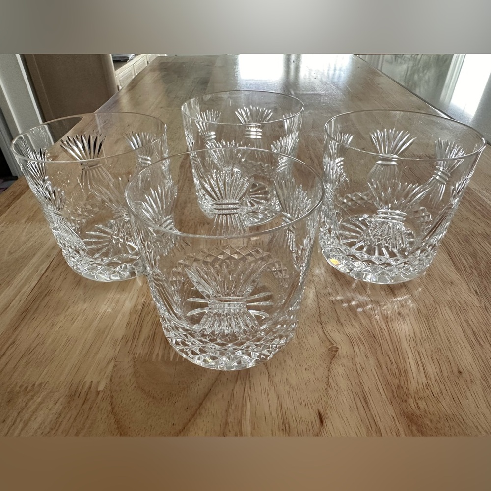 Waterford Crystal Lismore 8 Ounce Tumbler Whiskey Glasses Set of 4